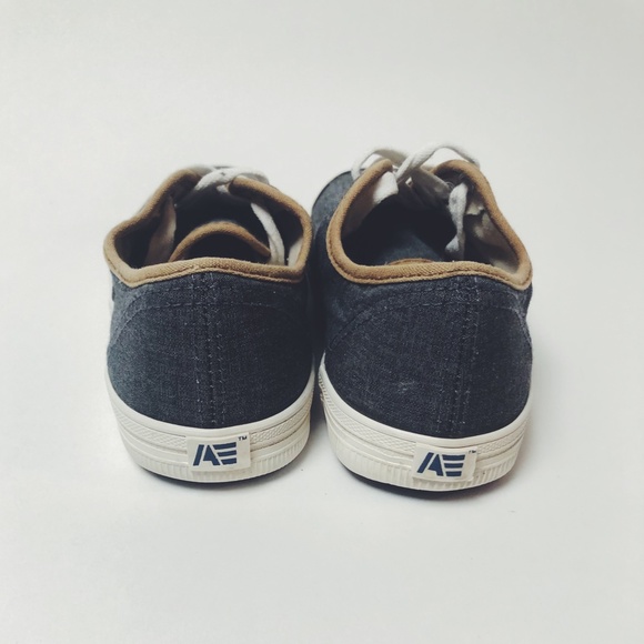 American Eagle Women's Blue Canvas Sneakers - Gently Worn - Size 6 - Picture 7 of 8